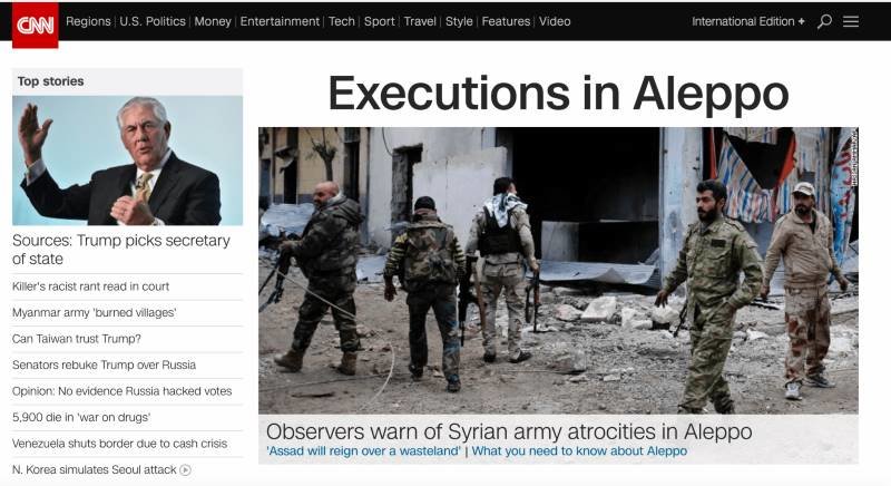 CNN fake news Aleppo