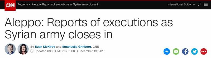 CNN fake news Aleppo
