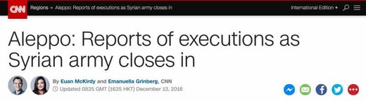 CNN fake news Aleppo
