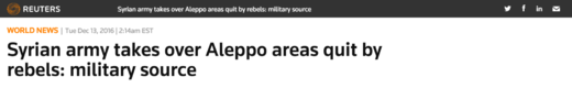 Reuters Fake News Aleppo