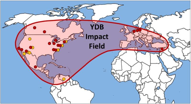 Click to enlarge younger dryas comet impact debris field
