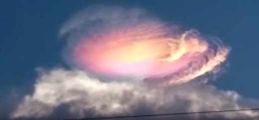 Rainbow cloud over Brazil