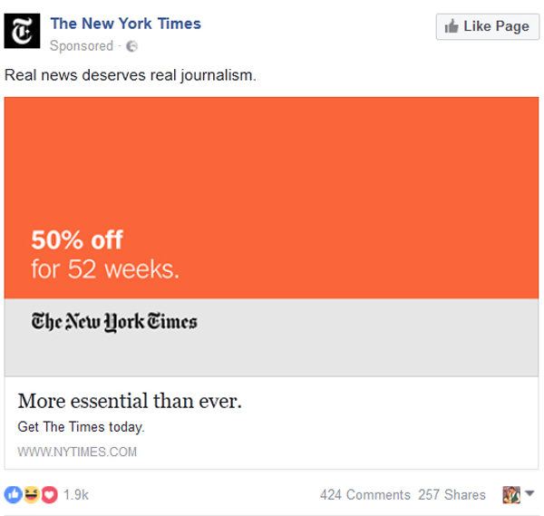 Click to enlarge NY Times FB Ad