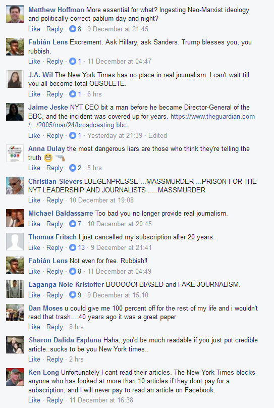 Click to enlarge NY Times Facebook Ad comments