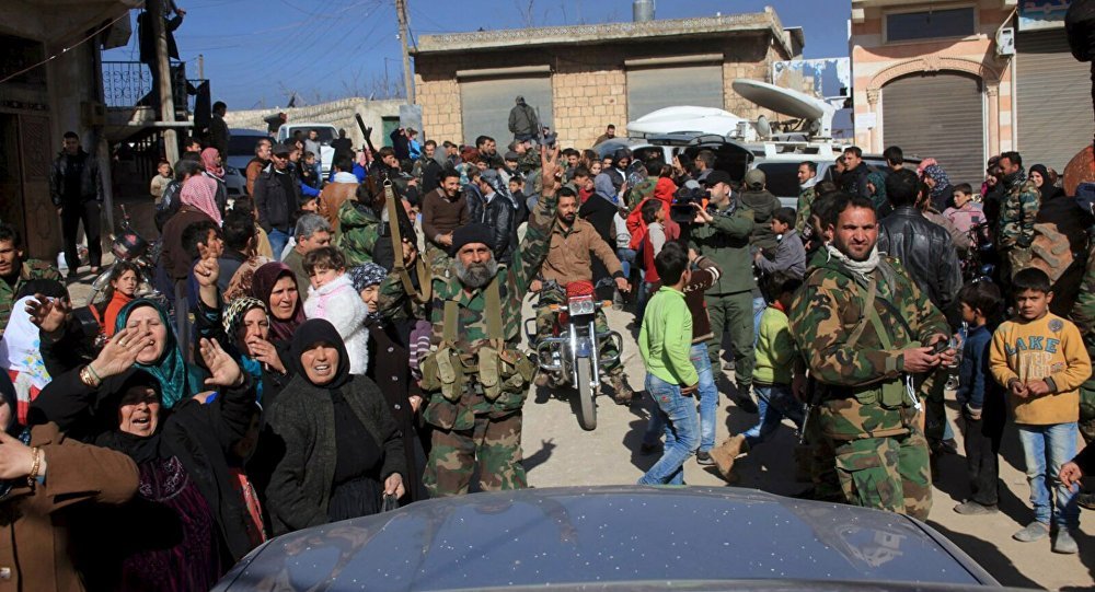 Aleppo residents celebrate