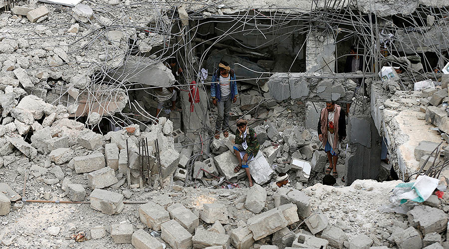 Click to enlarge Yemen buildings destroyed