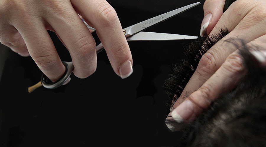 Click to enlarge scissors hair cut
