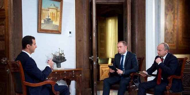 Syrian President Assad's interview with Russia 24, NTV channels