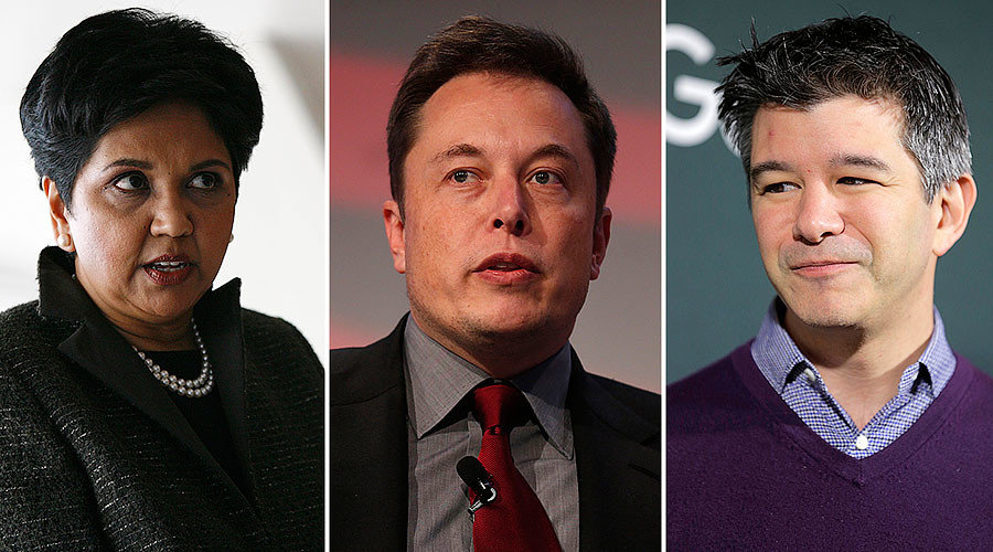 Click to enlarge nooyi musk kalanick