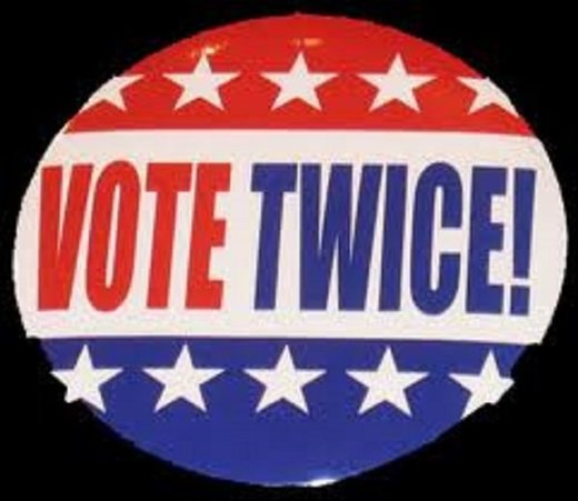 Vote twice election button
