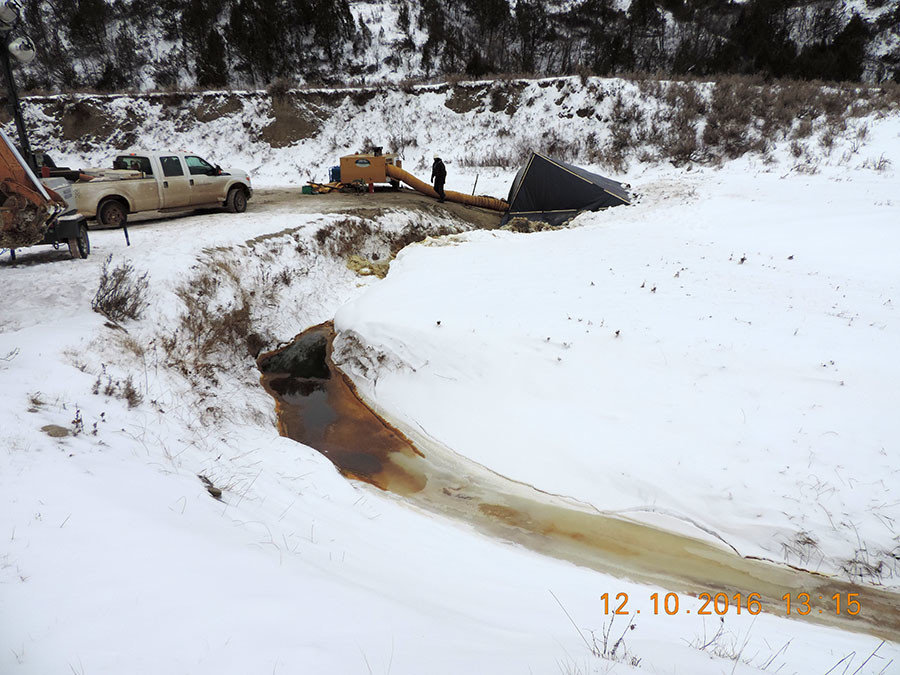 Ash Coulee Creek North Dakota oil spill