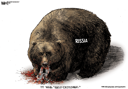 Russia political cartoon