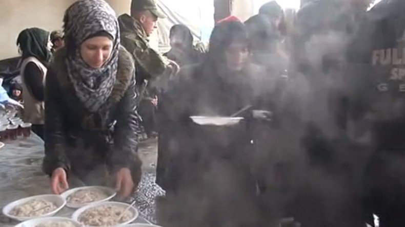 Click to enlarge humanitarian aid to Aleppo refugees