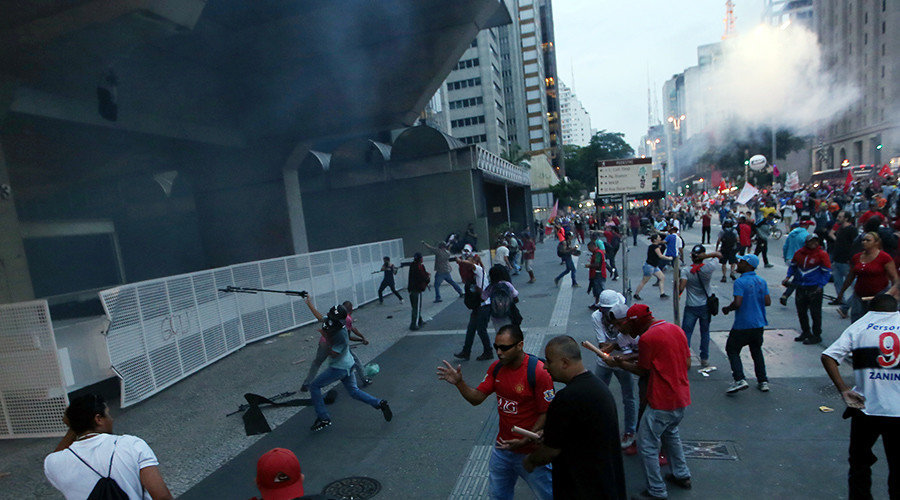 Click to enlarge Brazil protestors