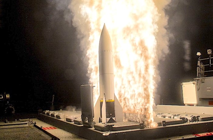 Missile on launch pad