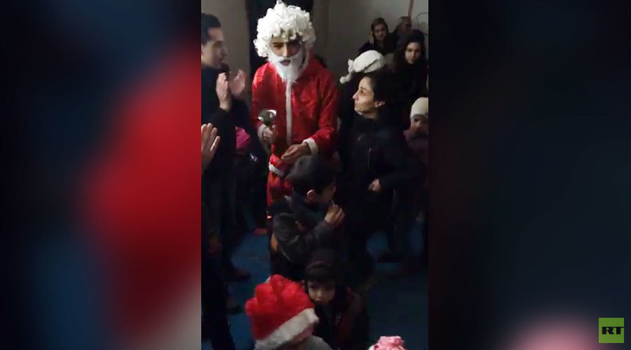 Click to enlarge Santa in Homs, Syria
