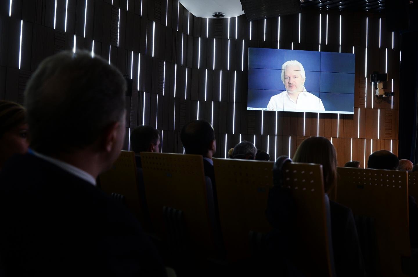 Click to enlarge WikiLeaks founder Julian Assange