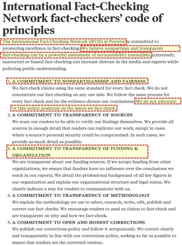 Fact checking priniples