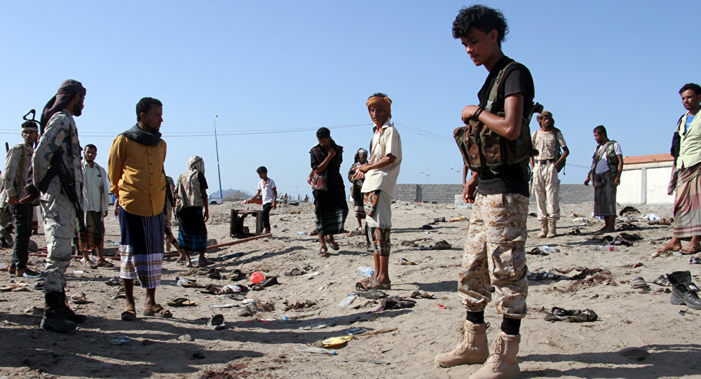 suicide bombing in the Yemeni port city of Aden