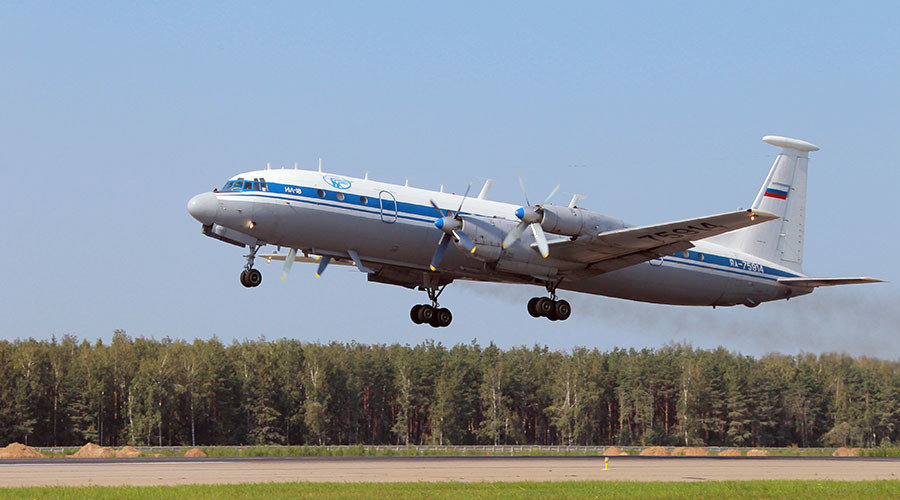 An Il-18 aircraft 