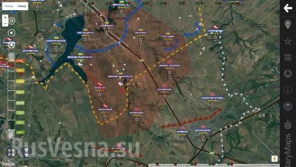Click to enlarge East Ukraine battle map
