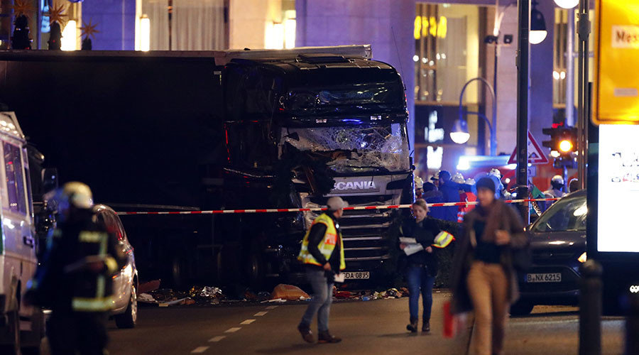 Click to enlarge A truck is seen near the Christmas market in Berlin, Germany December 19, 2016
