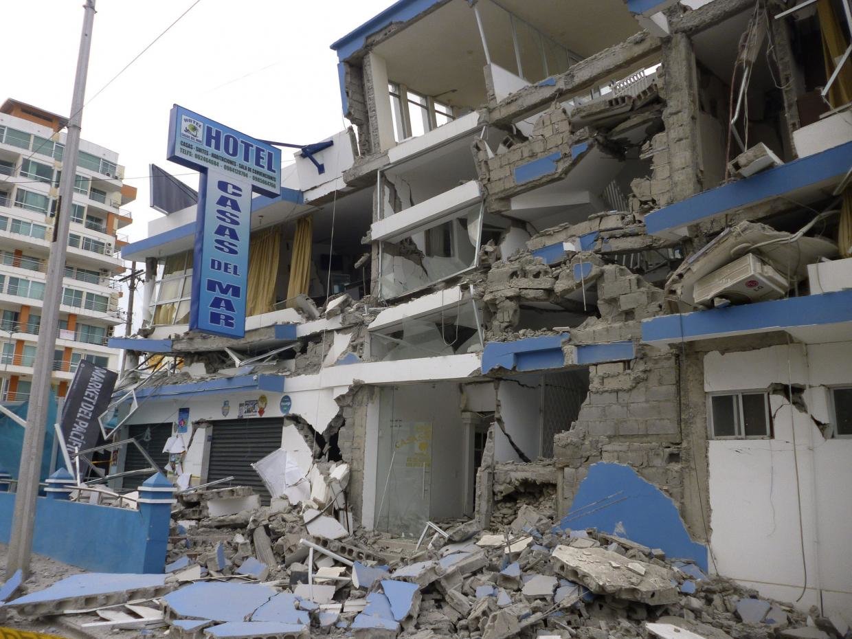Click to enlarge Two people were killed during the earthquake