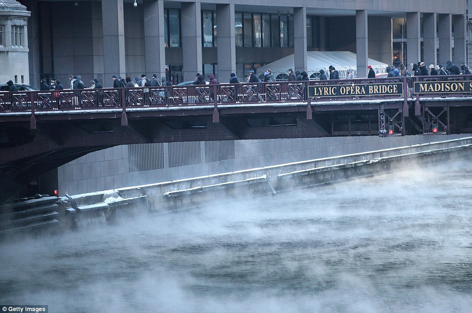 Click to enlarge Commuters in Chicago