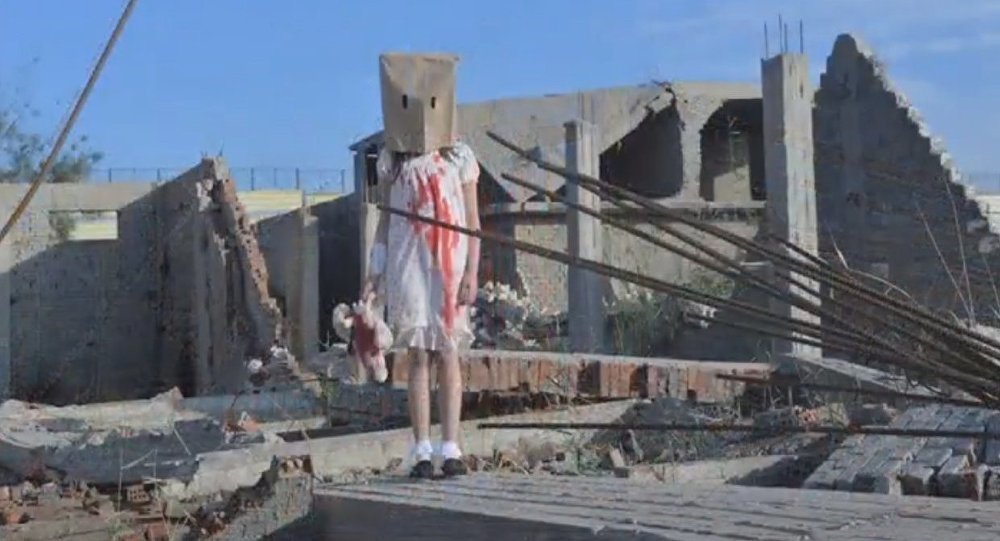 Fake victim from Aleppo