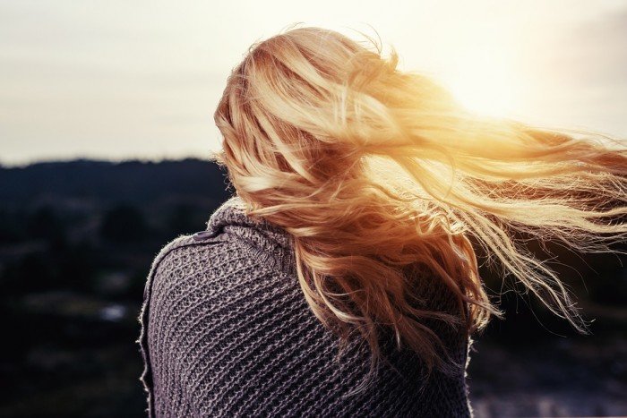 woman in the sun