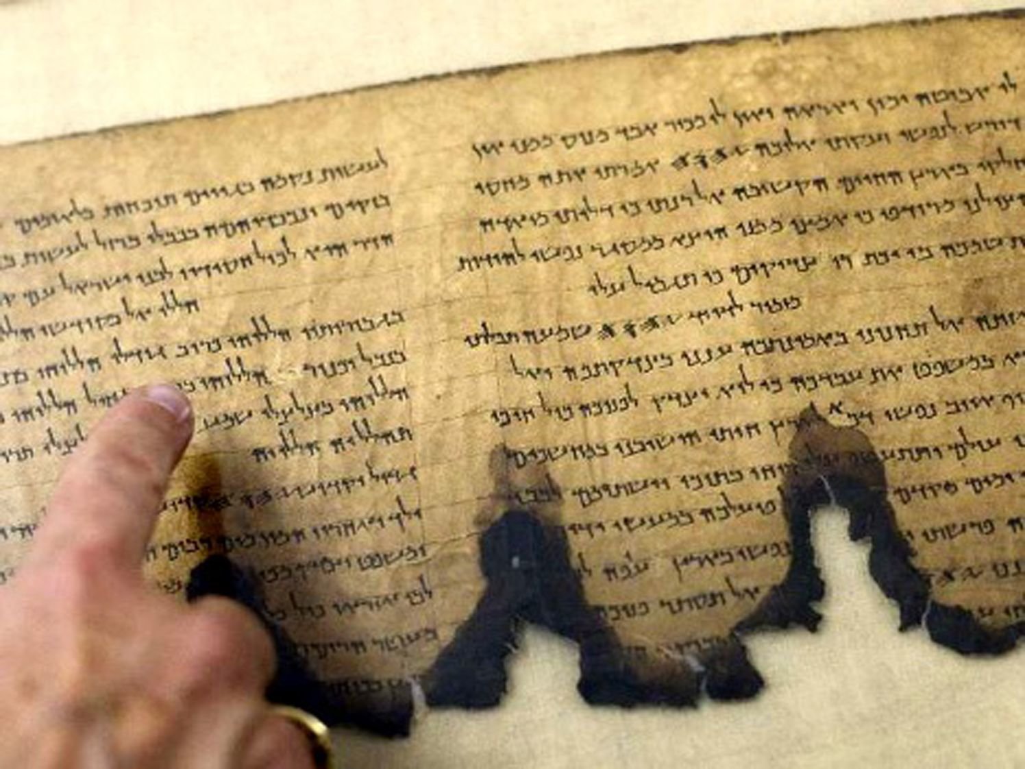 Click to enlarge fragment of the Dead Sea Scrolls