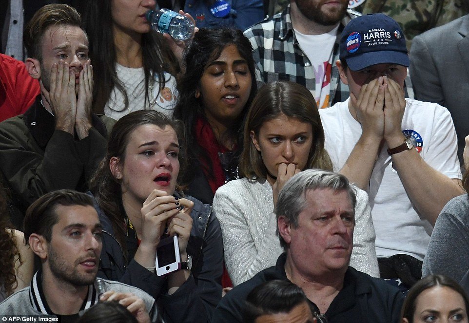 reactions hillary loses election, hillary snowflakes