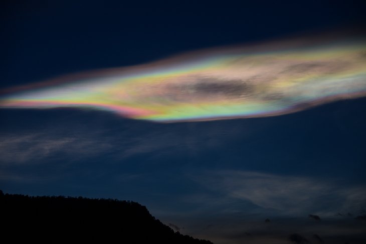 Nightime Iridescent clouds spotted December 13th 5:30am Trinidad, Colorado