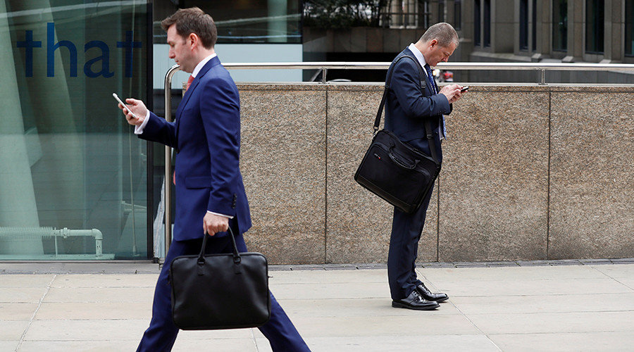 Men using smart phones