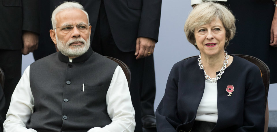 Narendra Modi and Theresa May