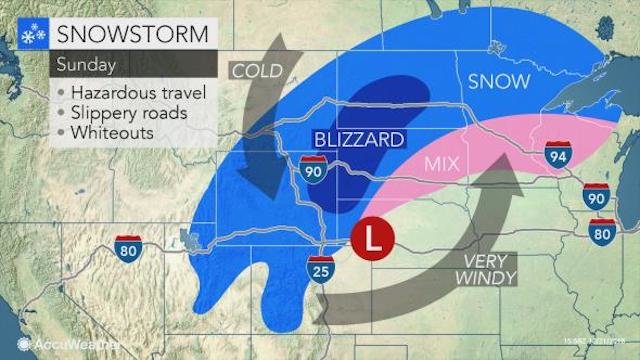 Central US snowstorm