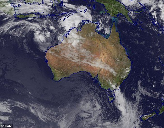storms off Australia