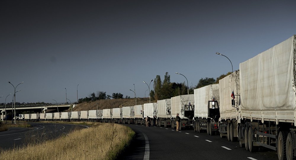 Aid convoy in Ukraine