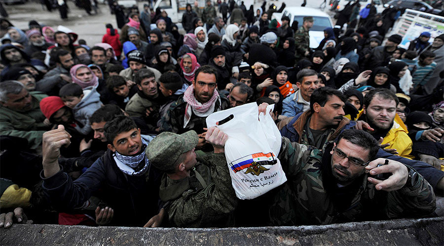Click to enlarge Syrians evacuated from eastern Aleppo,