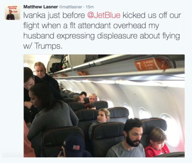 Click to enlarge Mathew Lanser ivanka jetflight tweet