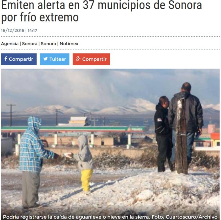 Click to enlarge Record Low Temps in Mexico