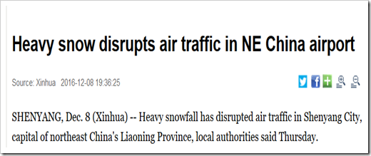 Heavy Snow in China