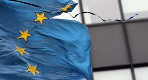EU Flag torn