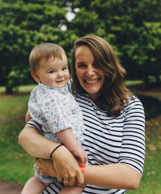 Radical Feminist Polly Dunning with son