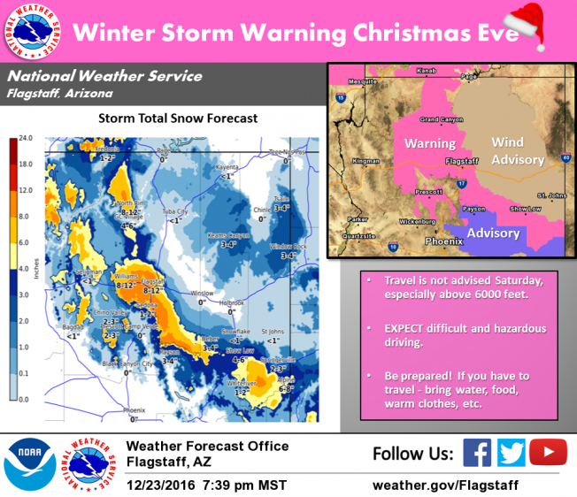 Flagstaff Winter storm warning