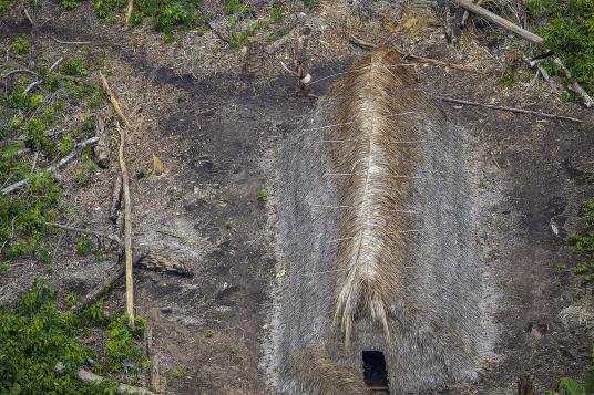 Click to enlarge A thatch hut known as a maloca