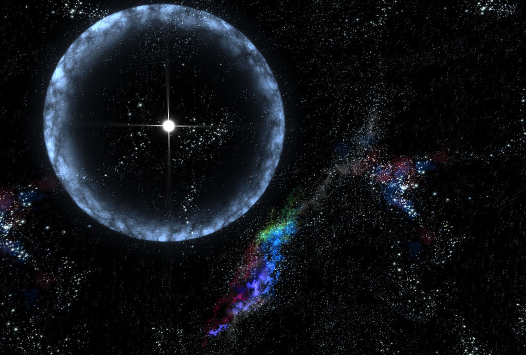 Click to enlarge Art depicting the magnetar explosion