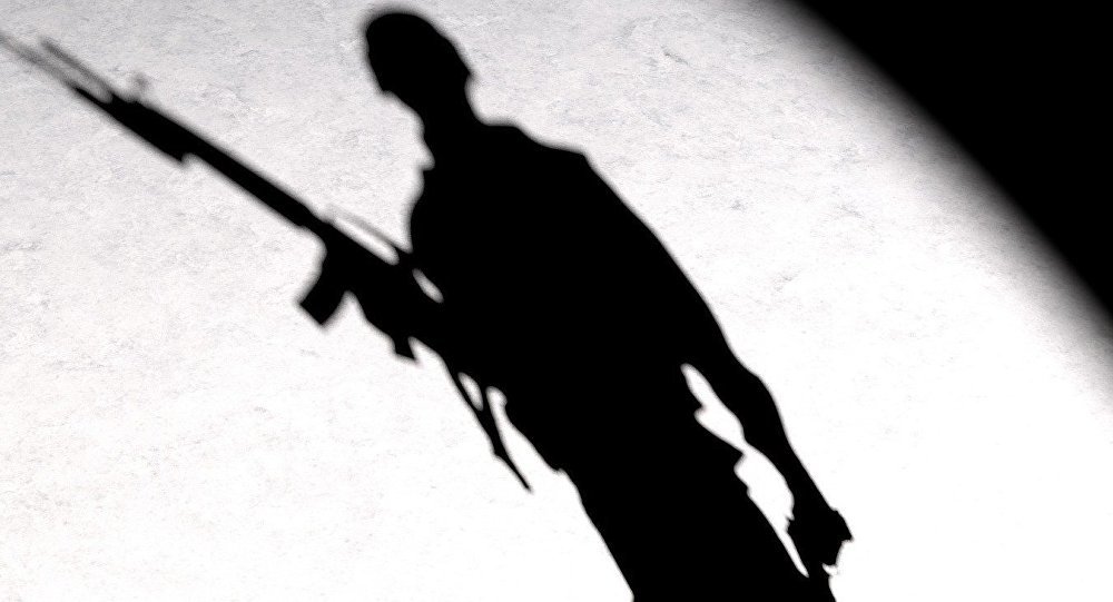 shawdow of gunman