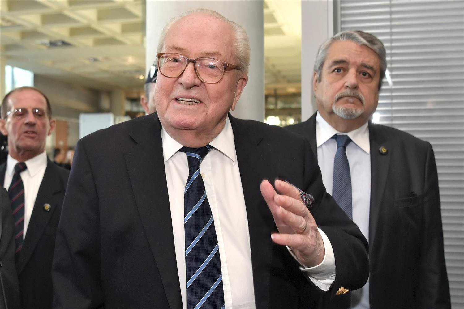 Click to enlarge Jean-Marie Le Pen, founder of France's far-right National Front, has been convicted repeatedly of racism and anti-Semitism. He also referred to Nazi gas chambers as a