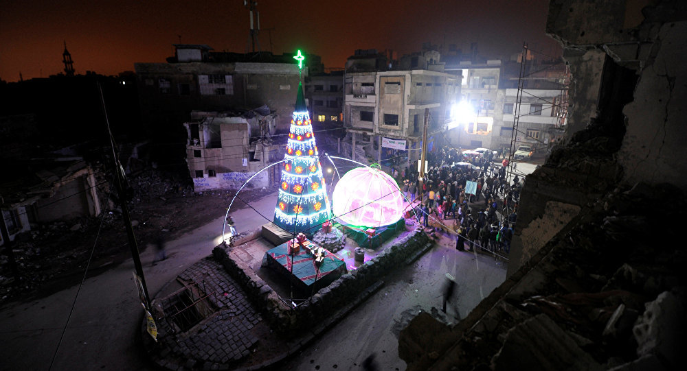 Christmas tree Homs, Syria